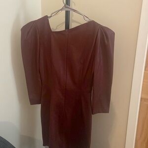 Faux leather dress